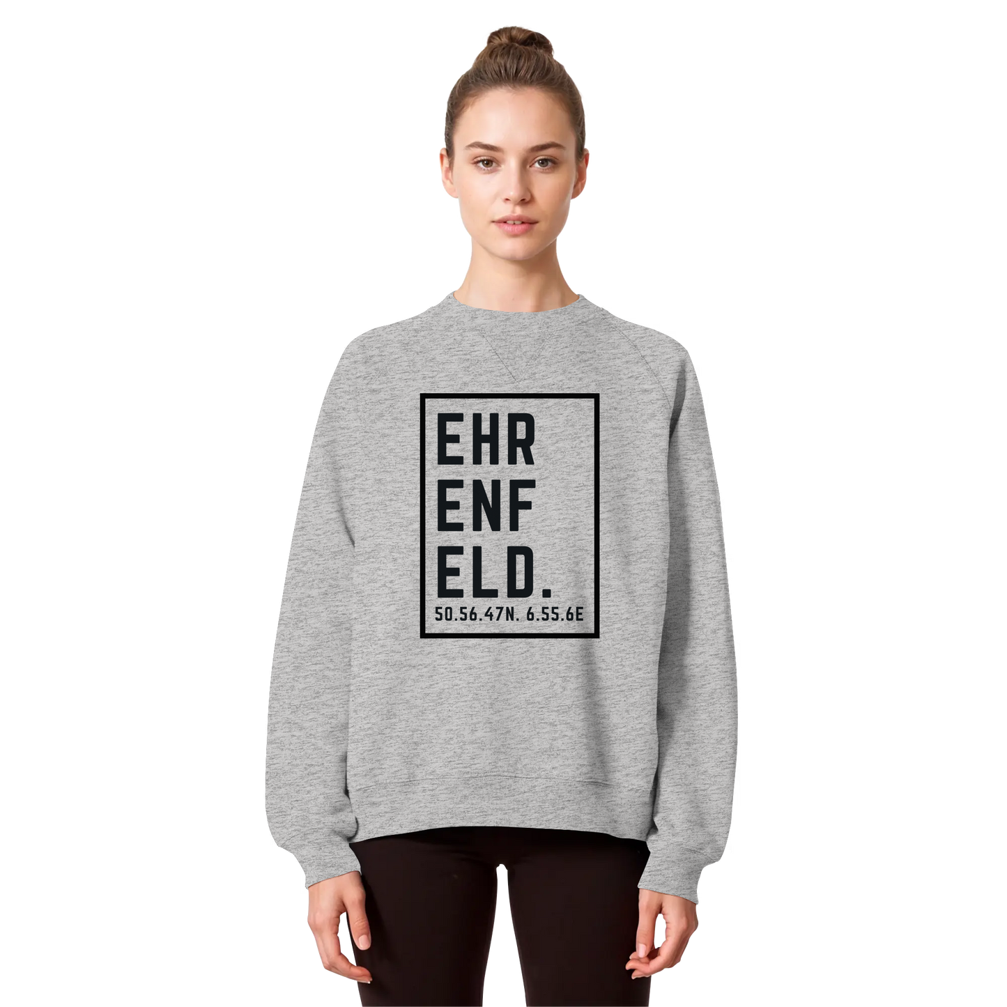Ehrenfeld Koordinaten (großer Druck auf der Brust) - Organic Raglan Sweatshirt
