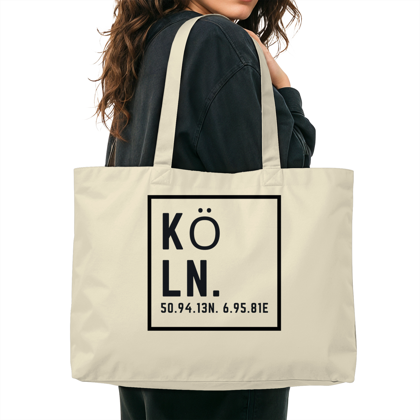 Köln Skyline (Druck) - Organic Shopping-Bag