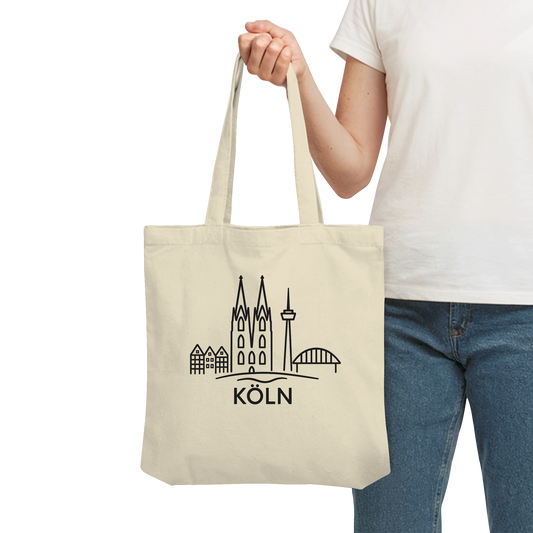 Köln Skyline (Druck) - Organic Tote-Bag