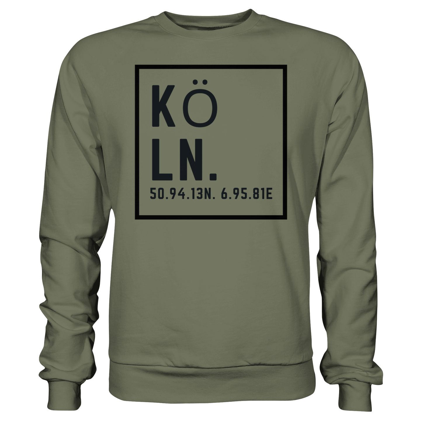 Köln Koordinaten (großer Druck auf der Brust) - Premium Sweatshirt
