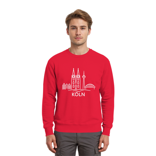 Köln Skyline (großer Druck auf der Brust) - Premium Sweatshirt