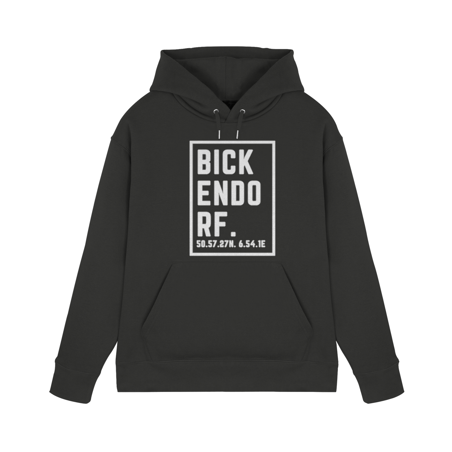 Bickendorf Koordinaten (großer Druck auf der Brust) - Premium Unisex Hoodie