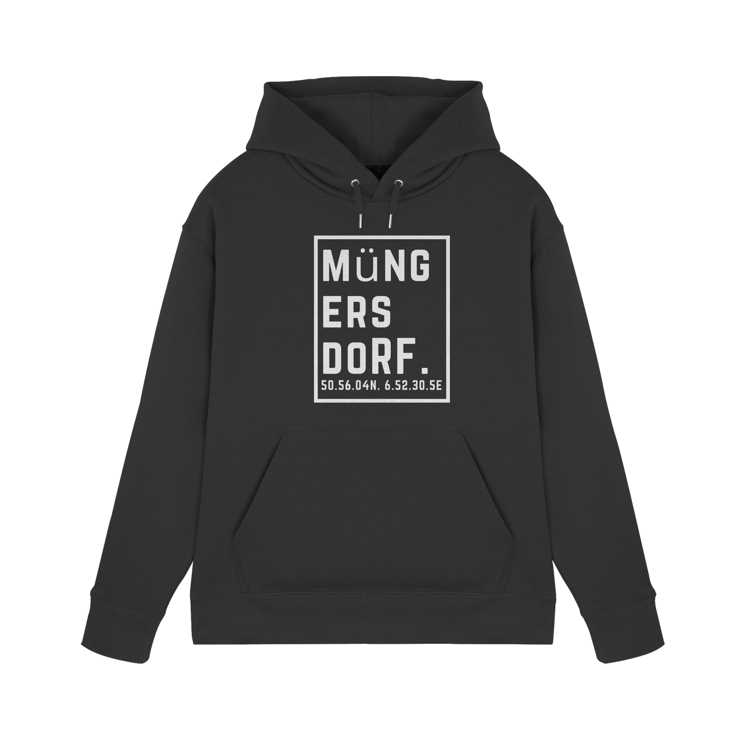 Müngersdorf Koordinaten (großer Druck auf der Brust) - Premium Unisex Hoodie