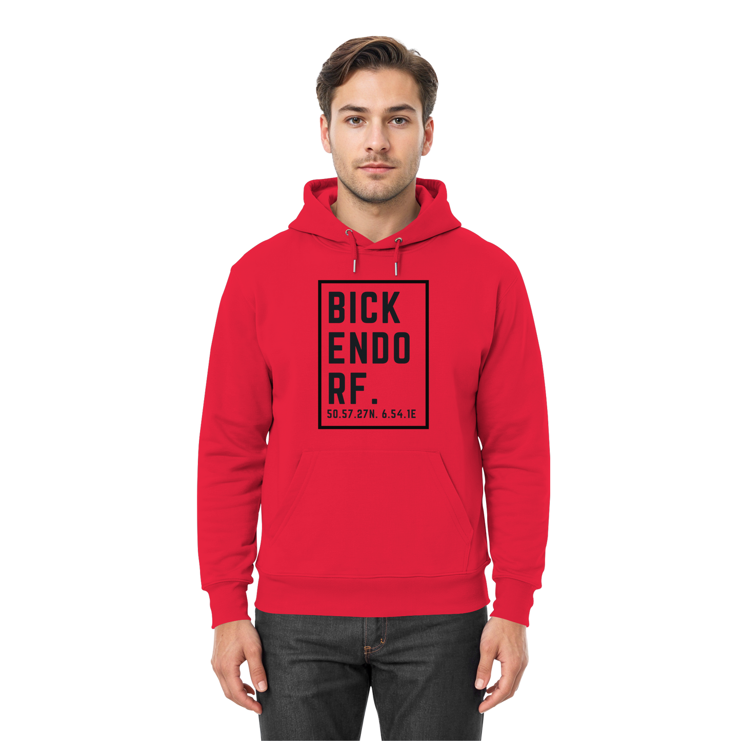 Bickendorf Koordinaten (großer Druck auf der Brust) - Premium Unisex Hoodie
