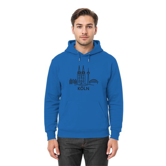 Köln Skyline (großer Druck auf der Brust) - Premium Unisex Hoodie