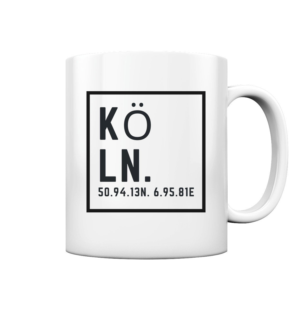 Köln Koordinaten (Druck) - Accessoires - Tasse glossy
