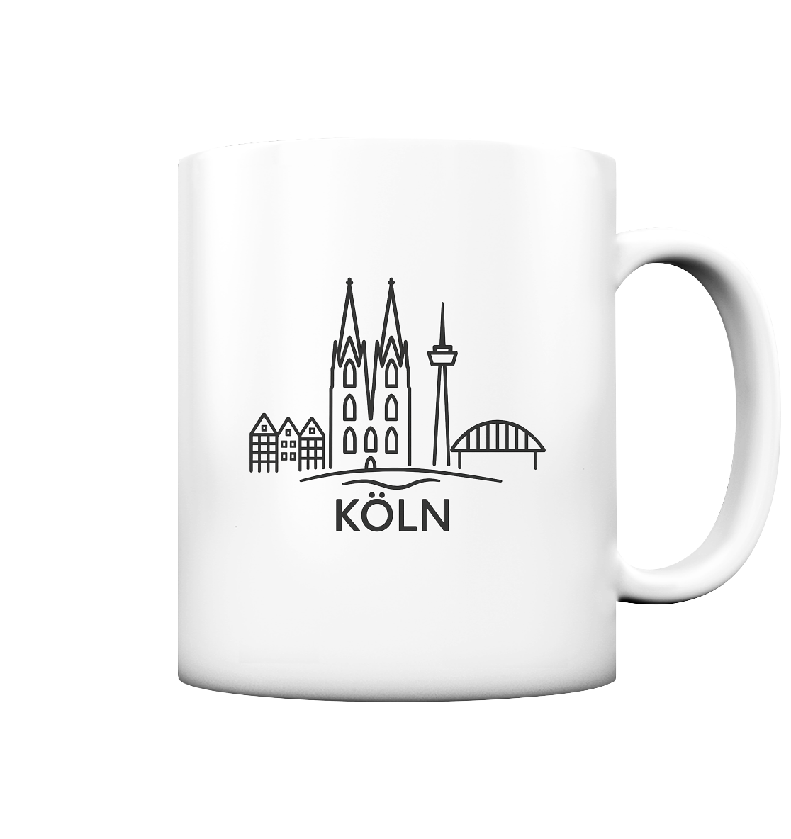 Köln Skyline (Druck) - Tasse matt