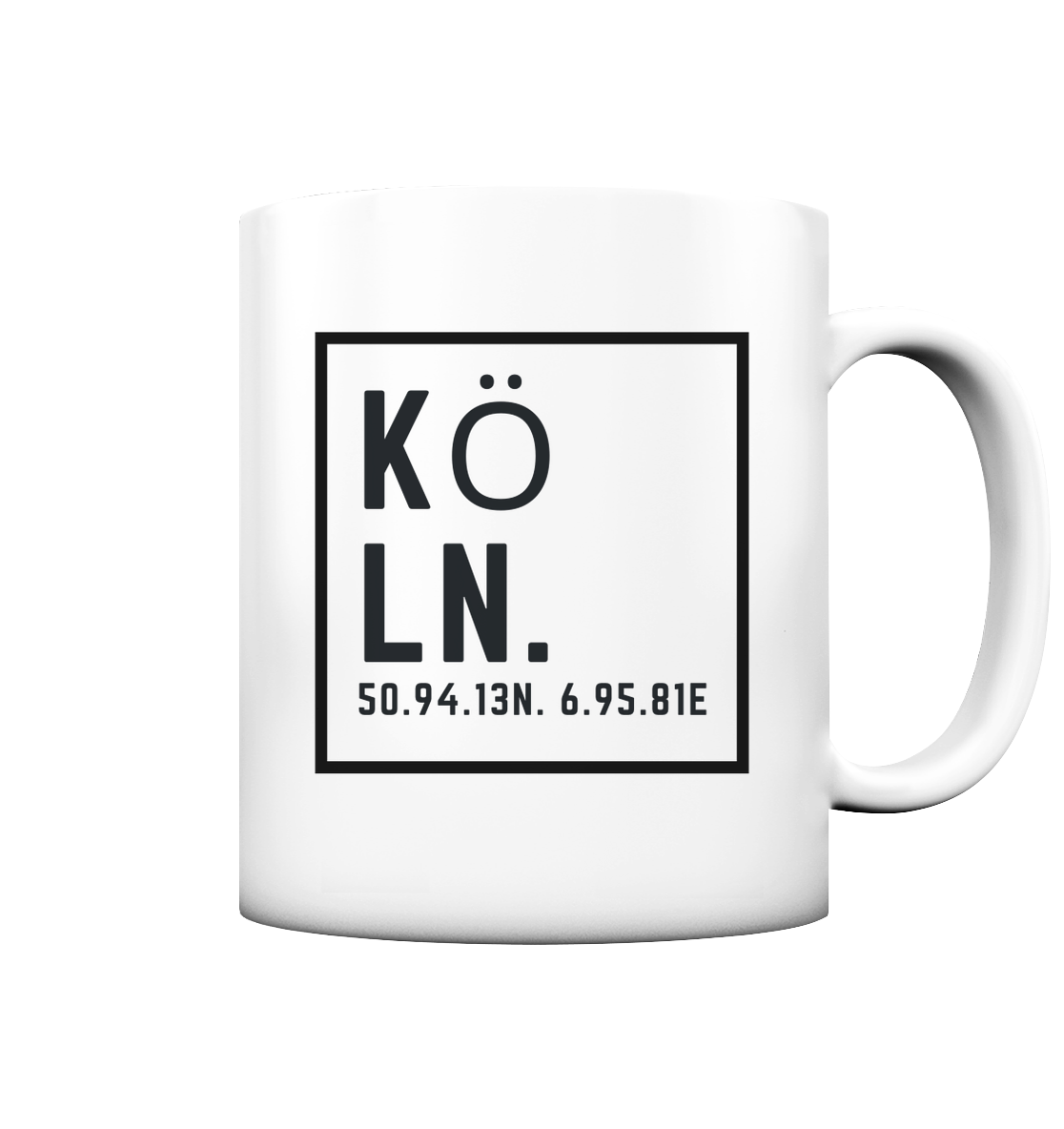 Köln Koordinaten (Druck) - Accessoires - Tasse matt