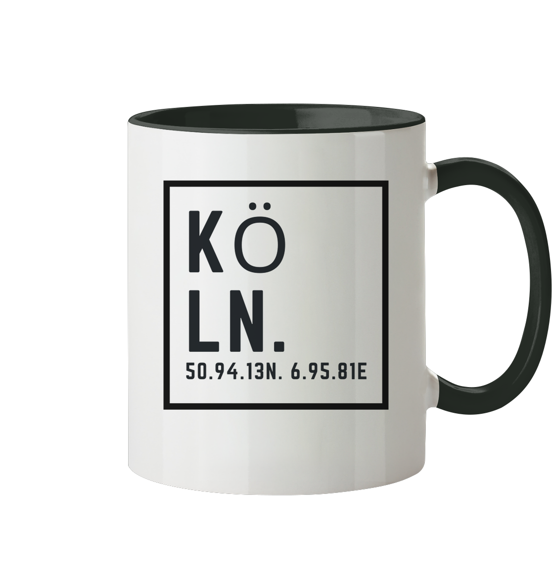 Köln Koordinaten (Druck) - Accessoires - Tasse zweifarbig