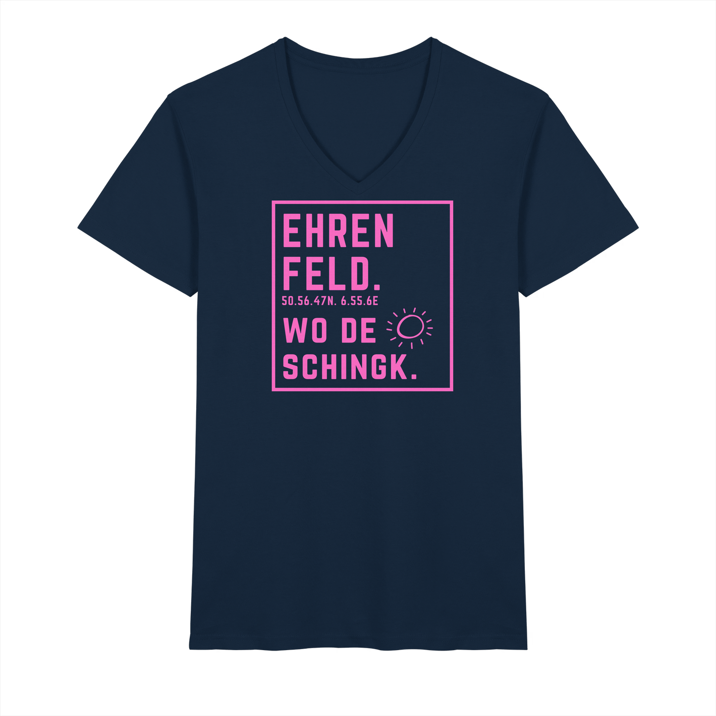 Wo de Sonn schingk - Ehrenfeld Druck - V-Neck Shirt