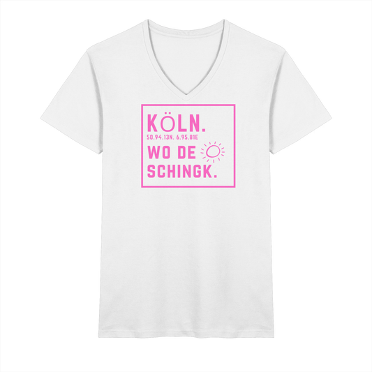 Wo de Sonn schingk - Köln Druck - V-Neck Shirt