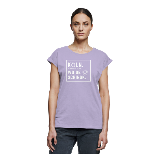 Wo de Sonn schingk - Köln Druck - Womens Extended Shoulder T-Shirt