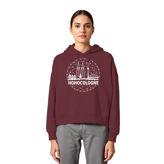 HOHOCologne Druck - Womens Organic Boxcut Hoodie