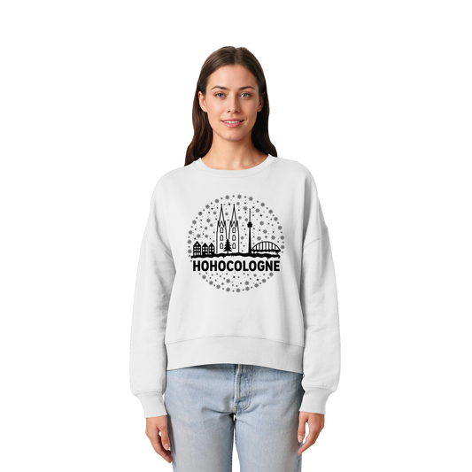 HOHOCologne Druck - Womens Organic Boxcut Sweatshirt
