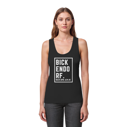 Bickendorf Koordinaten (großer Druck auf der Brust) - Womens Organic Fitted Tank Top