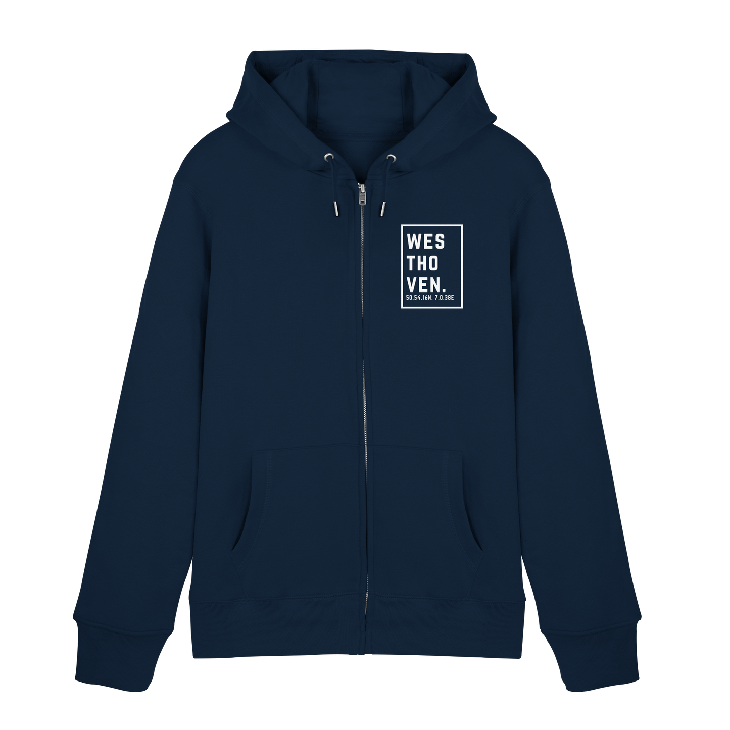 Westhoven Koordinaten (kleiner Druck auf der Brust) - Zipper