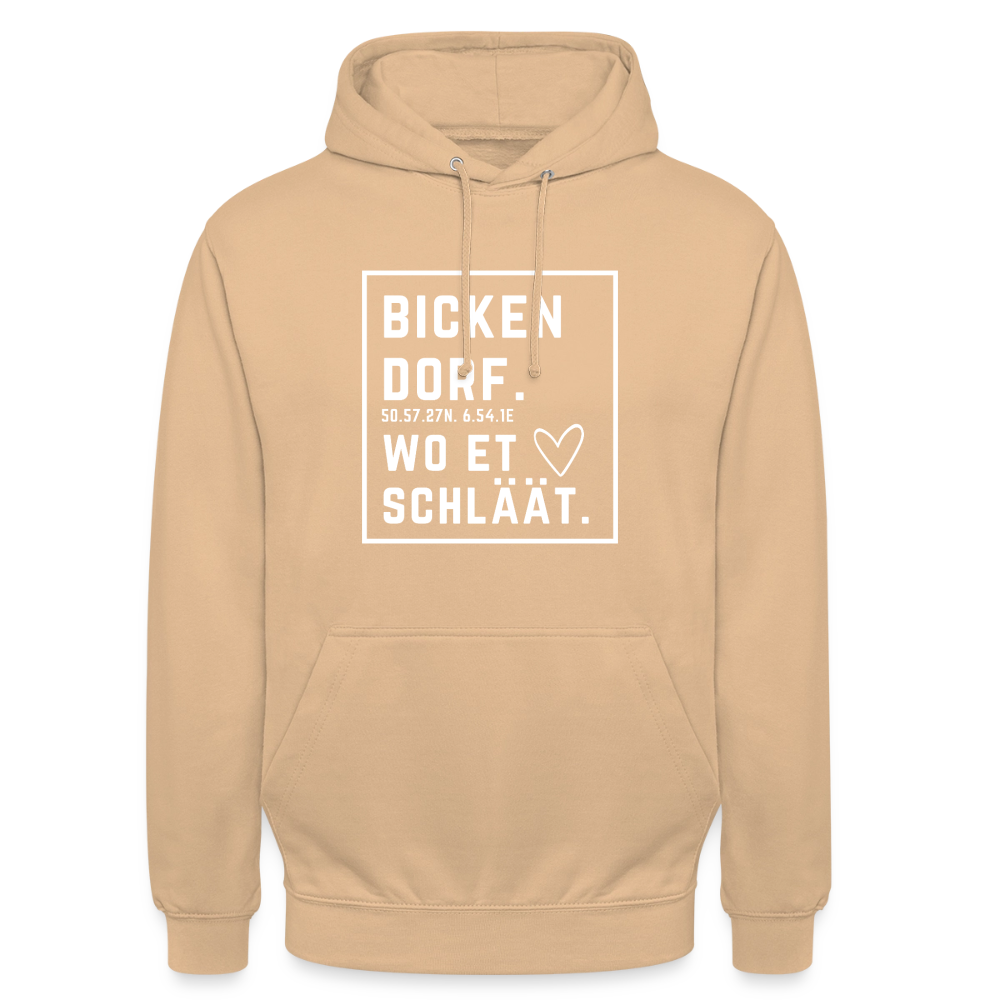 Bickendorf Hätz Druck - Unisex Hoodie - Pfirsich