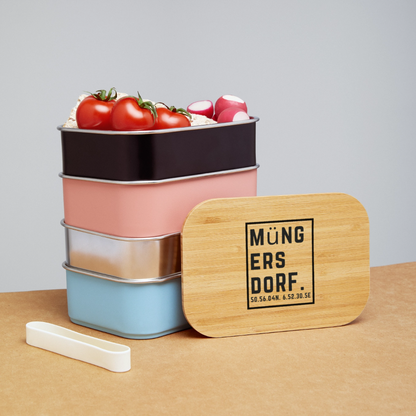 Müngersdorf Koordinaten (Druck) - Lunch Box - Hellblau