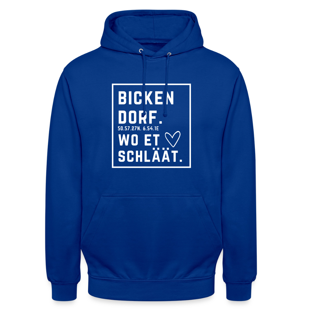 Bickendorf Hätz Druck - Unisex Hoodie - Royalblau