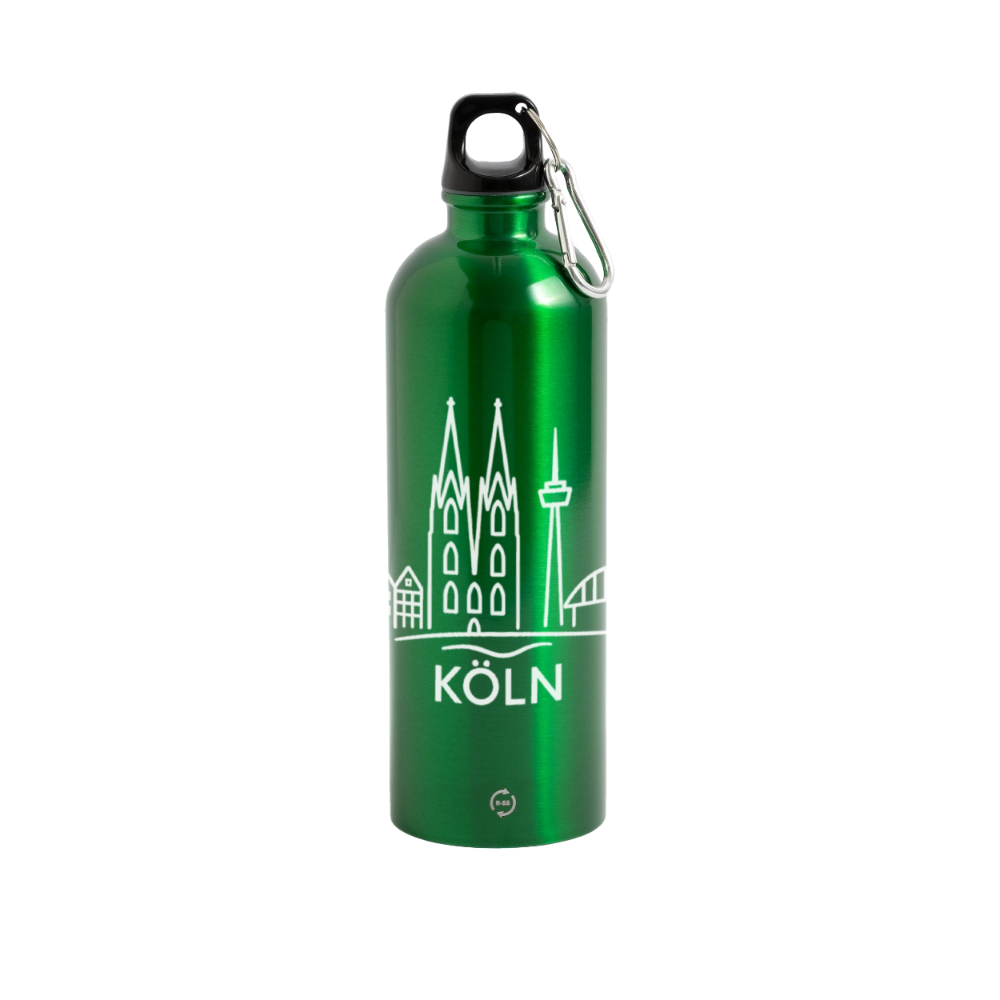 METALLIC Karabiner Wasserflasche 750 ml - Kelly Green