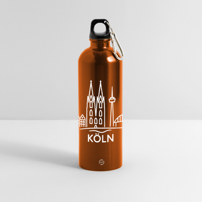 METALLIC Karabiner Wasserflasche 750 ml - Orange