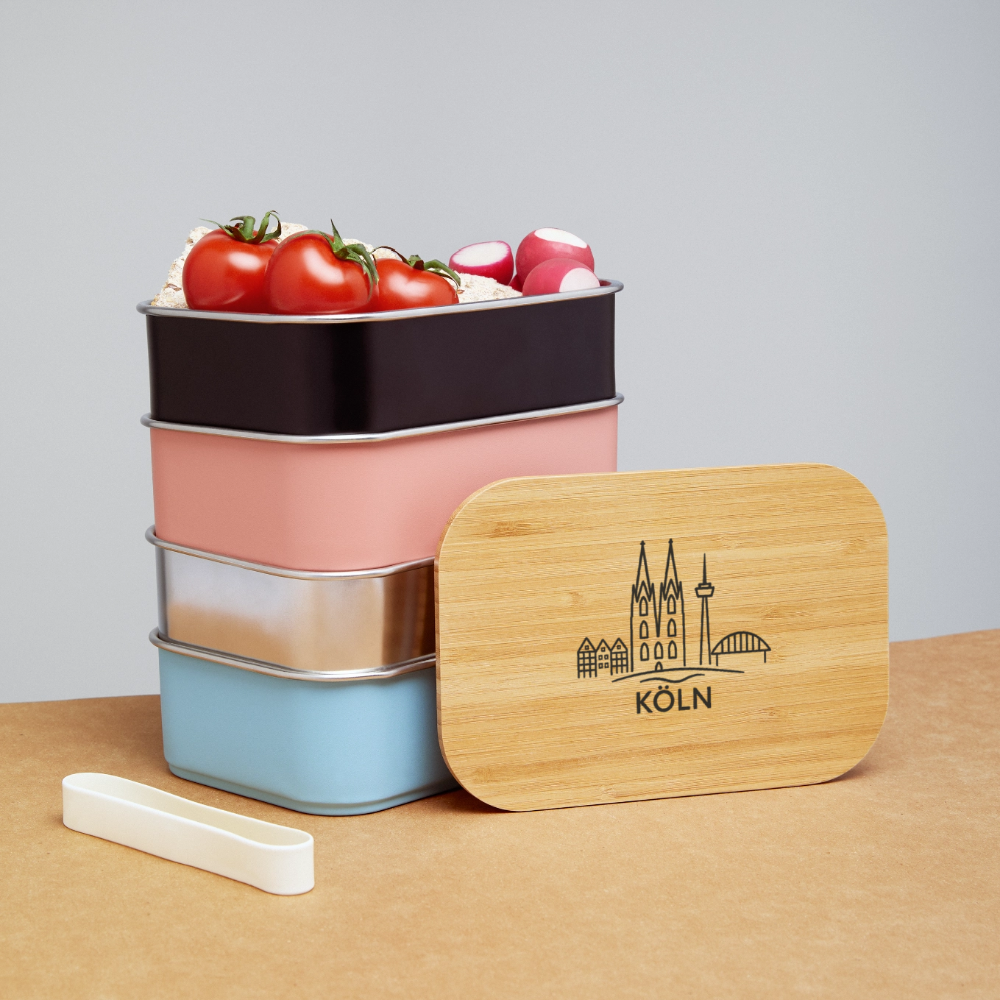 Köln Skyline (Druck) - Lunch Box - Schwarz