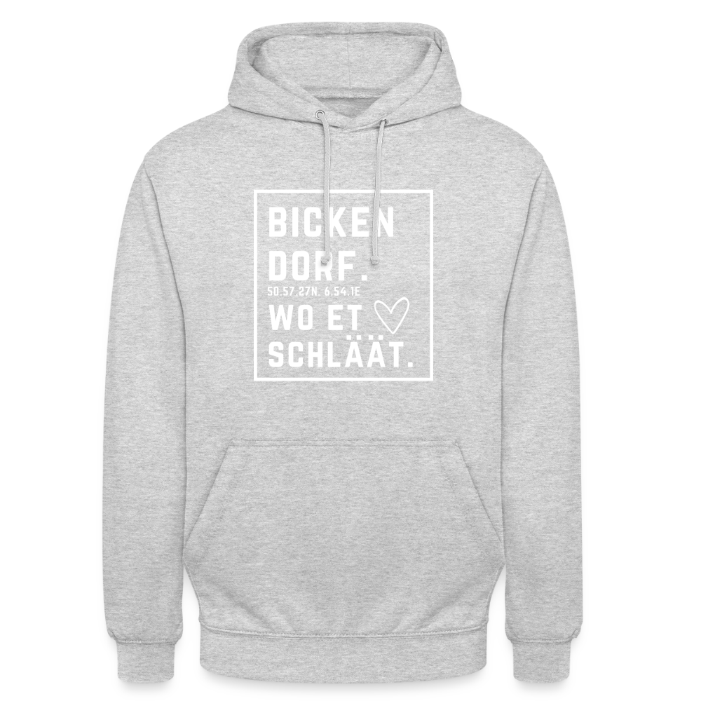 Bickendorf Hätz Druck - Unisex Hoodie - Hellgrau meliert