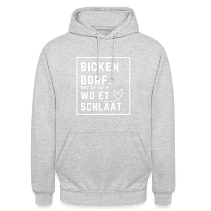 Bickendorf Hätz Druck - Unisex Hoodie - Hellgrau meliert
