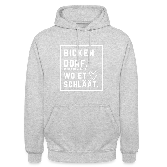 Bickendorf Hätz Druck - Unisex Hoodie - Hellgrau meliert