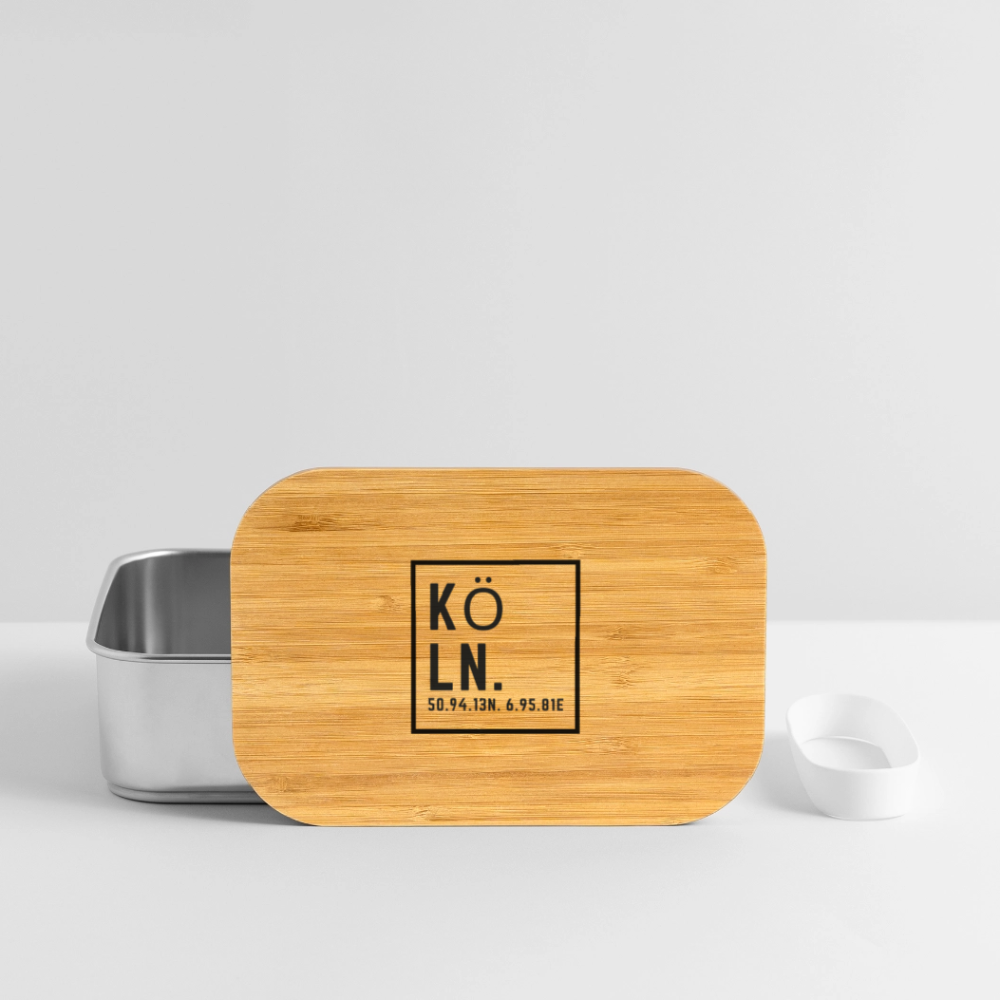 Köln Koordinaten (Druck) - Lunch Box - Silber