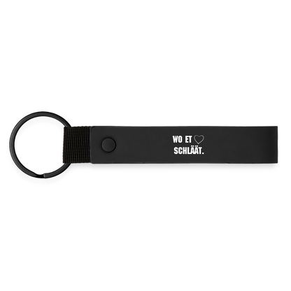 Kölle Wo et Hätz schläät - Schlüsselanhänger  MINIMAL MATTE PU - Schwarz