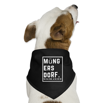 Müngersdorf Koordinaten (Druck) - Hunde-Bandana - Schwarz