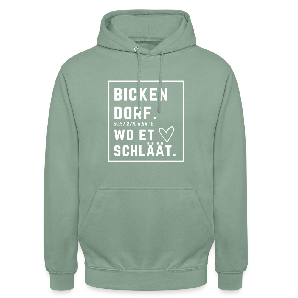 Bickendorf Hätz Druck - Unisex Hoodie - Graugrün