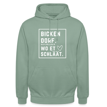 Bickendorf Hätz Druck - Unisex Hoodie - Graugrün