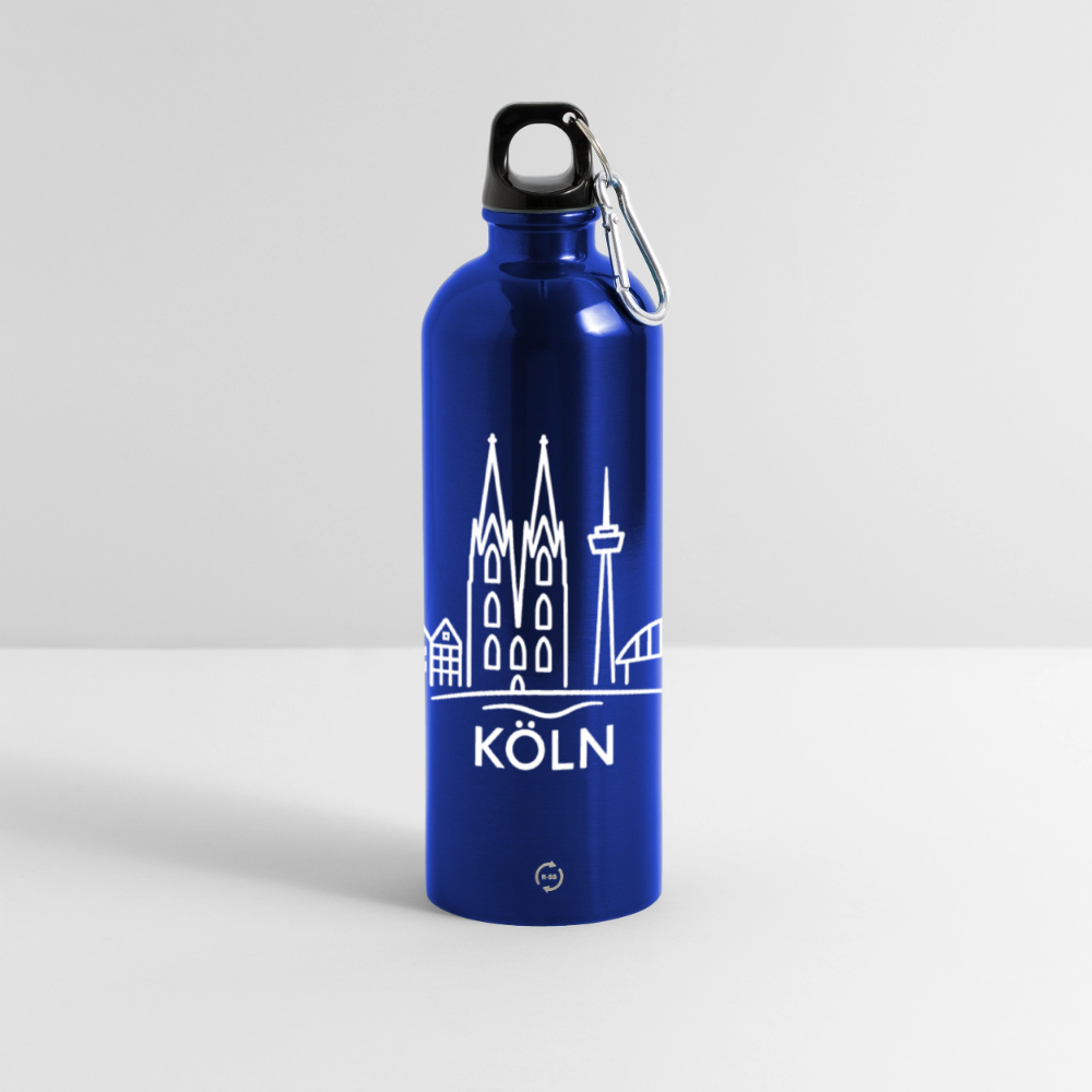 METALLIC Karabiner Wasserflasche 750 ml - Königsblau