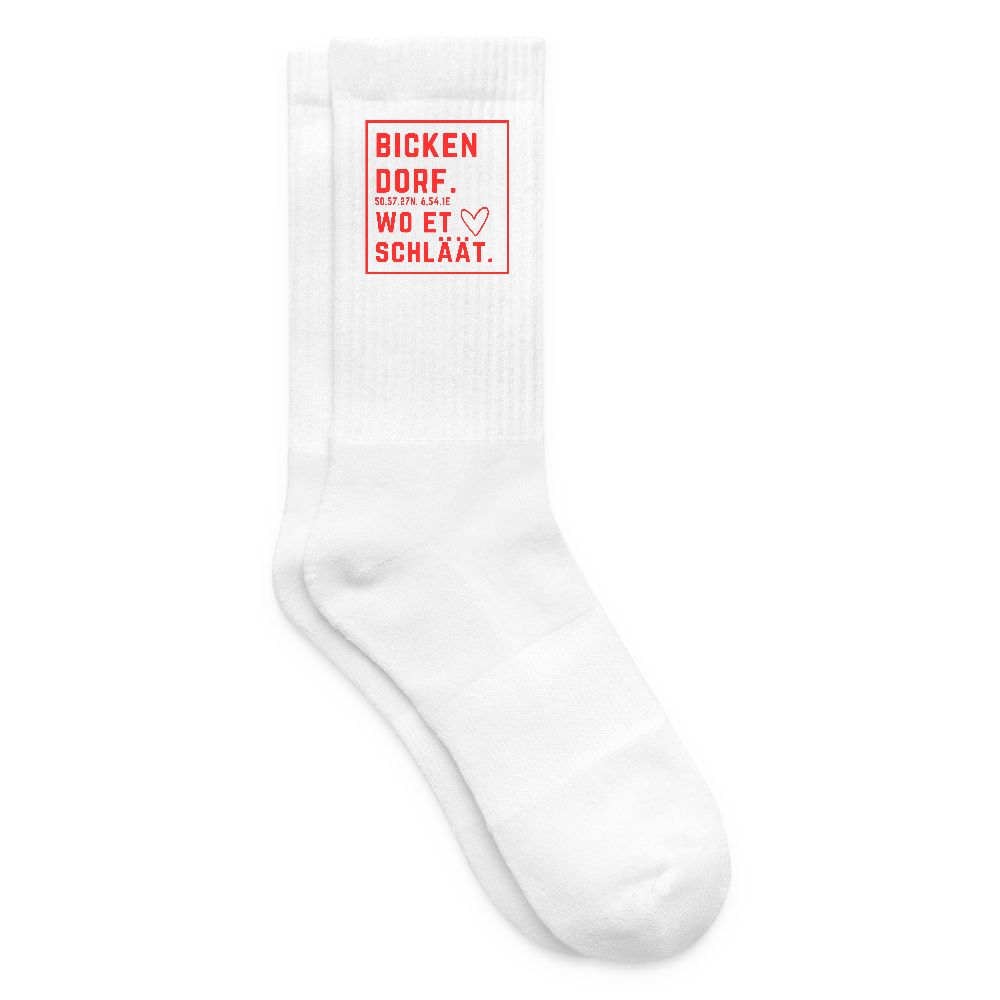 Buckendorf Alaaf (Druck) Tennissocken - Weiß
