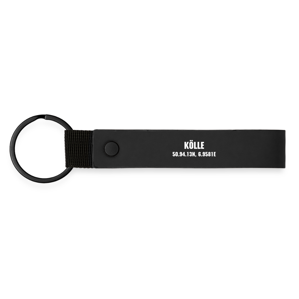 Kölle Wo et Hätz schläät - Schlüsselanhänger  MINIMAL MATTE PU - Schwarz