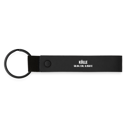 Kölle Wo et Hätz schläät - Schlüsselanhänger  MINIMAL MATTE PU - Schwarz