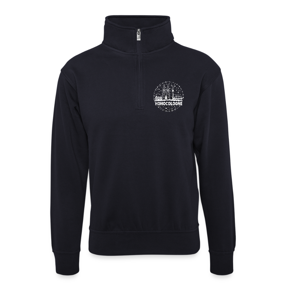 HoHoCologne (Druck) - Unisex Sweatshirt mit Reißverschluß - dark navy
