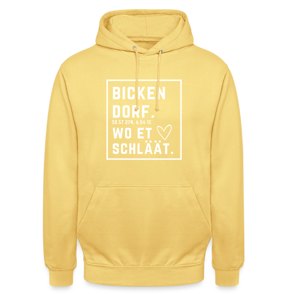 Bickendorf Hätz Druck - Unisex Hoodie - Zitronengelb