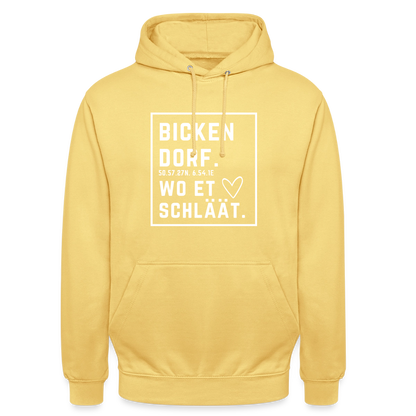 Bickendorf Hätz Druck - Unisex Hoodie - Zitronengelb