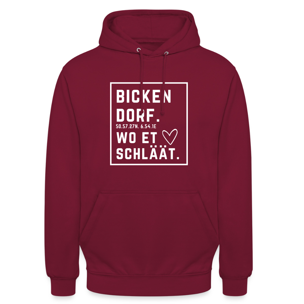 Bickendorf Hätz Druck - Unisex Hoodie - Bordeaux
