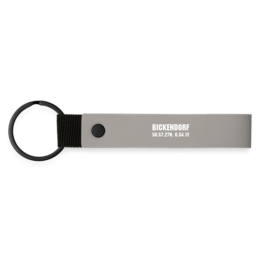 Bickendorf Wo et Hätz schläät - Schlüsselanhänger MINIMAL MATTE PU - Hellgrau