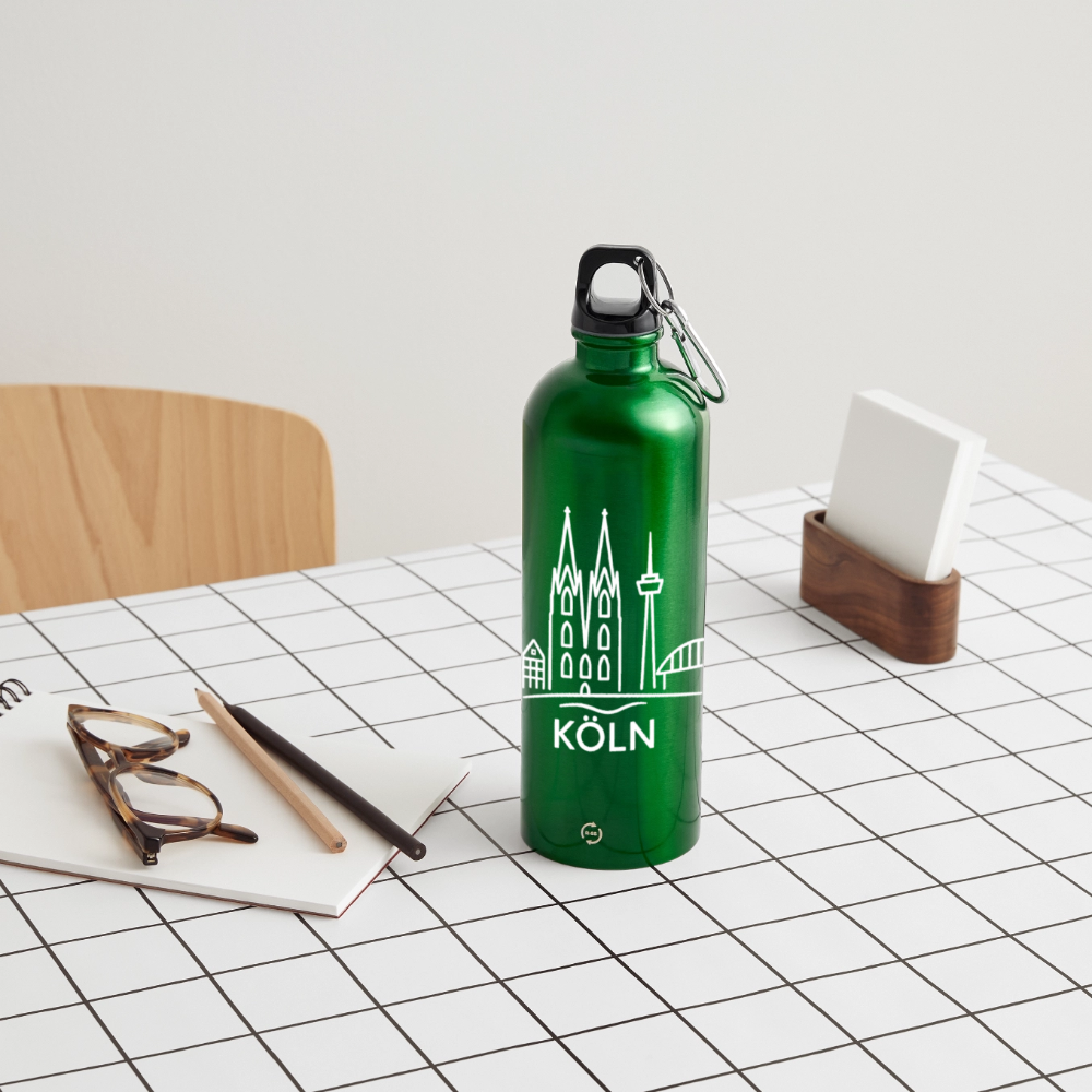 METALLIC Karabiner Wasserflasche 750 ml - Kelly Green