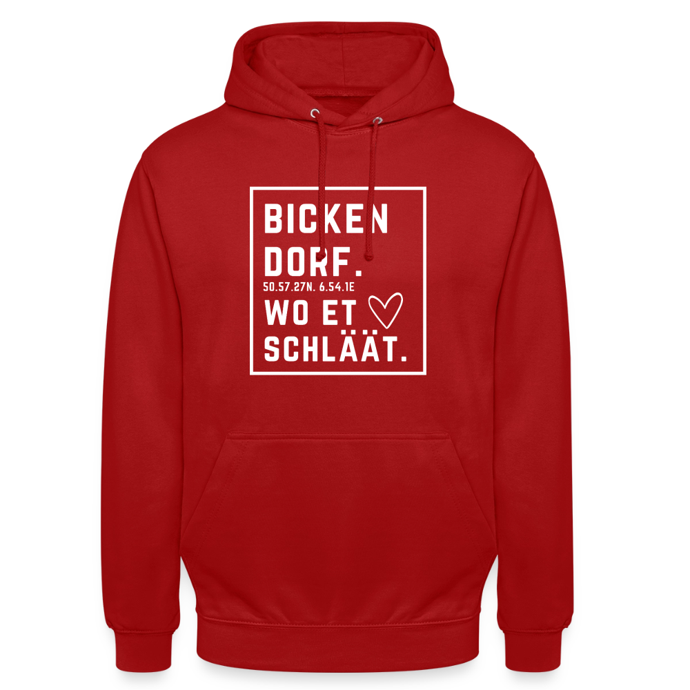 Bickendorf Hätz Druck - Unisex Hoodie - Rot