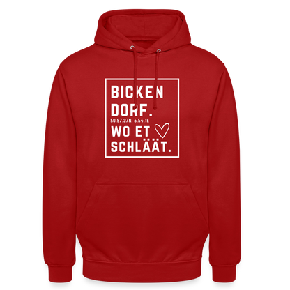 Bickendorf Hätz Druck - Unisex Hoodie - Rot