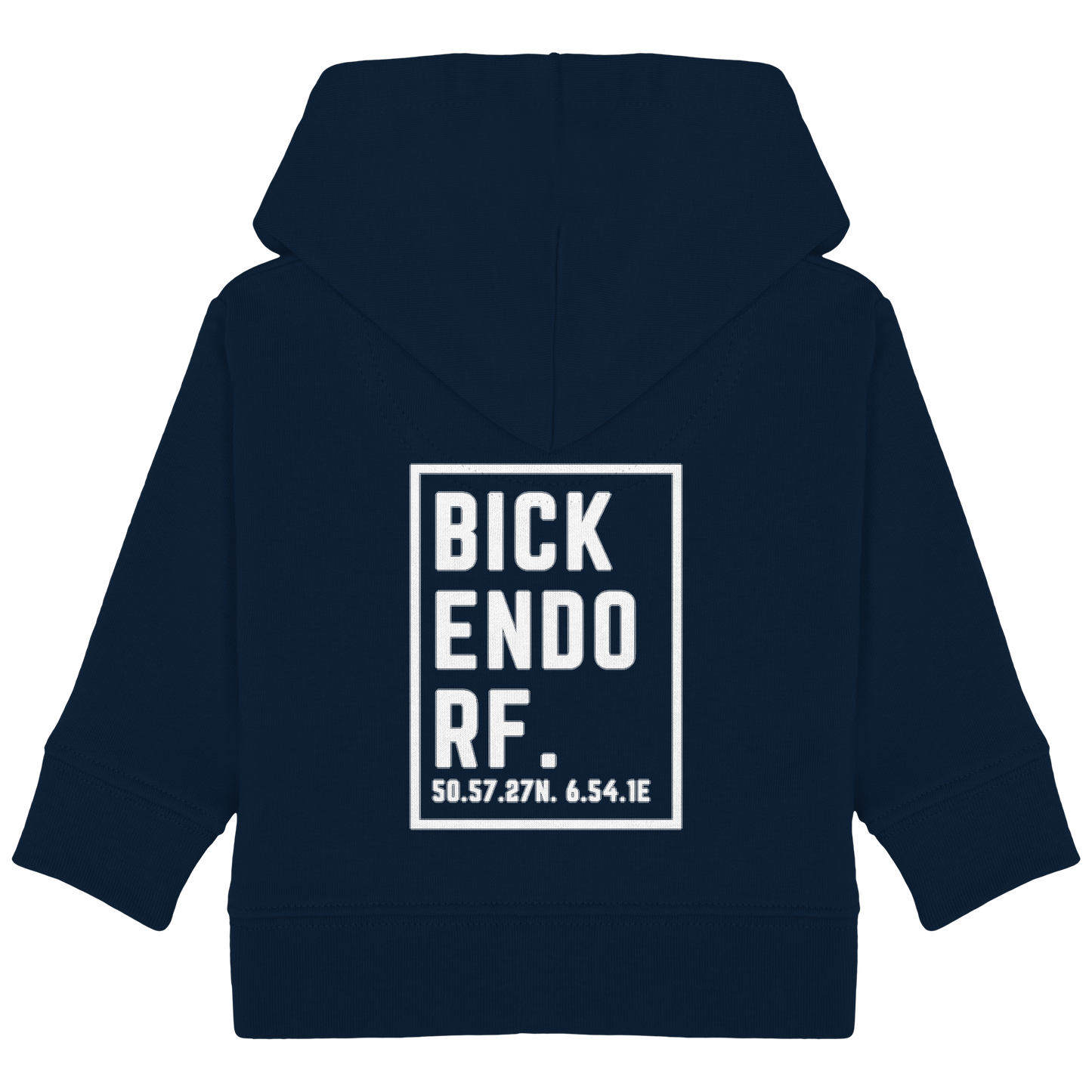 Bickendorf Koordinaten (großer Druck auf dem Rücken) - Baby Organic Hoodie