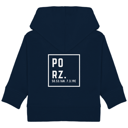 Porz Koordinaten (großer Druck Rücken) - Baby Organic Hoodie