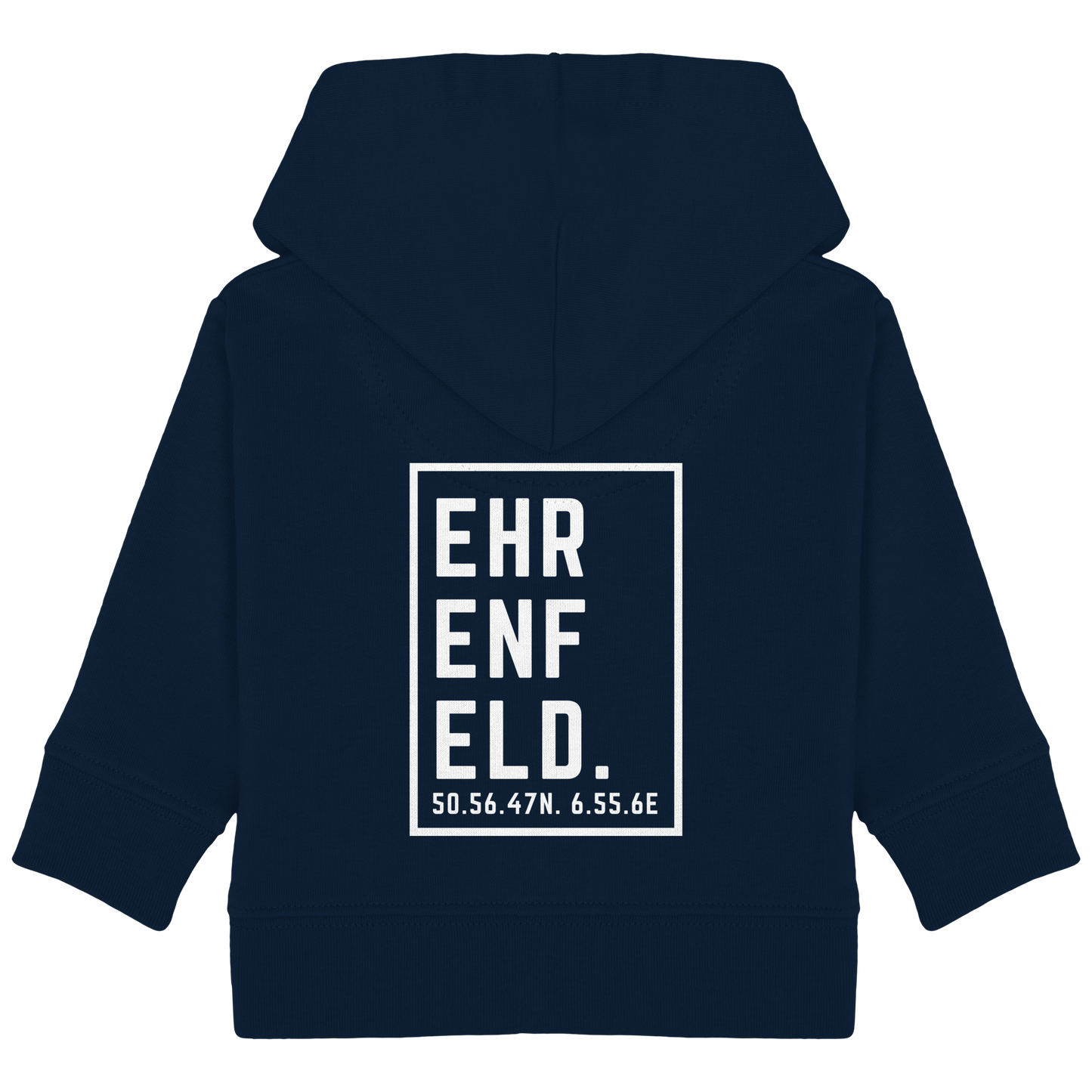 Ehrenfeld Koordinaten (großer Druck auf dem Rücken) - Baby Organic Hoodie