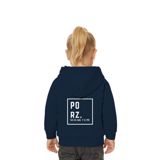 Porz Koordinaten (großer Druck Rücken) - Baby Organic Hoodie